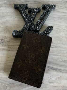 Vintage Louis Vuitton Dark Brown Monogram Card Holder Wallet
